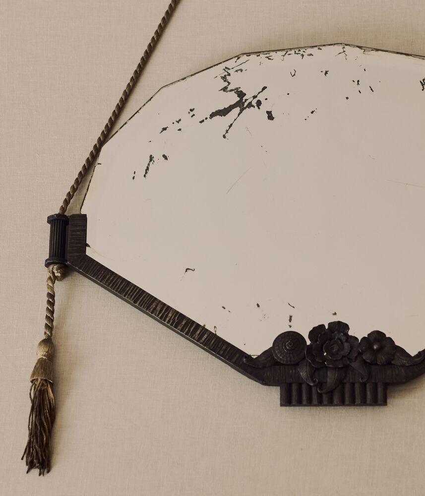 Iron Art Deco Mirror